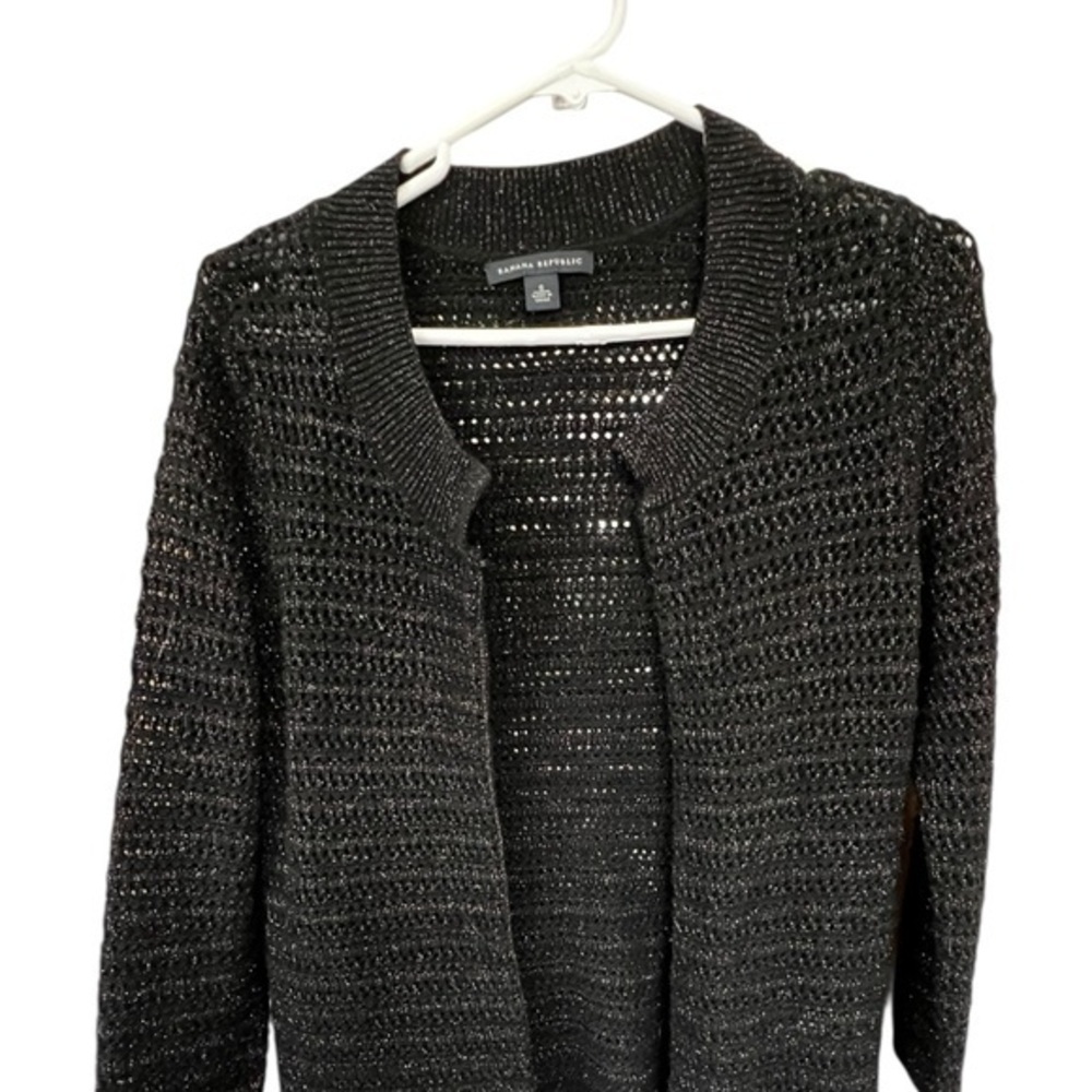 Banana Republic Black Open-Front Cardigan